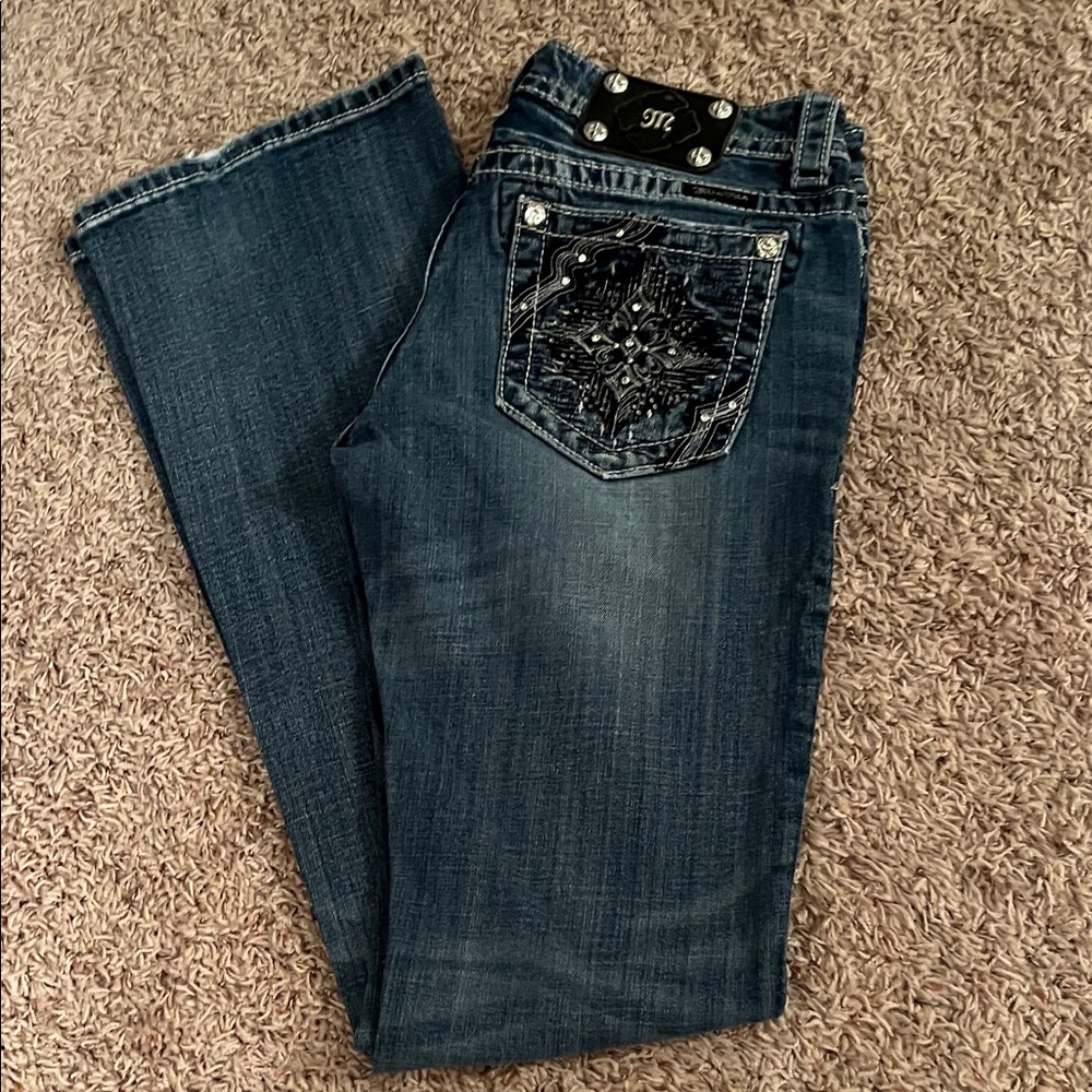 Miss Me Women's Dark Blue Boot Cut Jeans,28